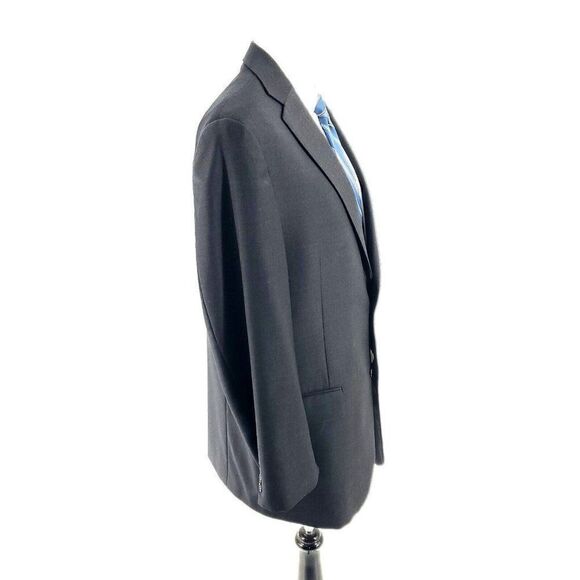 Hart Schaffner‎ Marx Wool 2 Button Blazer 44R Gray Suit Jacket - Picture 6 of 11